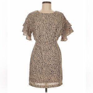She + Sky Leopard Spotted Cocktail Dress